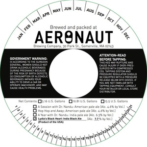 Aeronaut Brewing Company Lydia's Black Heart