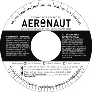 Aeronaut Brewing Company Saison Of The Western Ghats