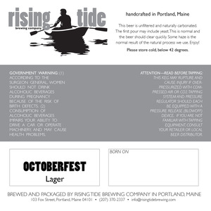 Rising Tide Brewing Company Octoberfest