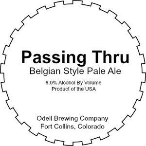 Odell Brewing Company Passing Thru August 2016