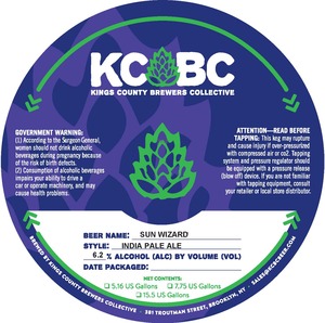 Kings County Brewers Collective Sun Wizard India Pale Ale August 2016