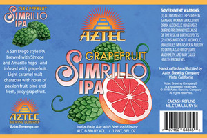 Aztec Brewing Company Grapefruit Simrillo IPA