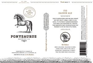 Ponysaurus Brewing Co. Fig Saison Ale
