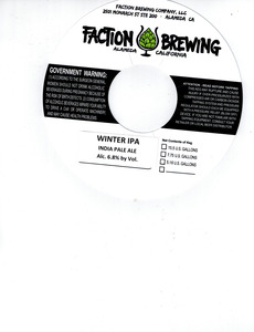 Faction Brewing Winter India Pale Ale