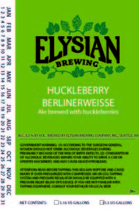 Elysian Brewing Company Huckleberry Berlinerweisse August 2016