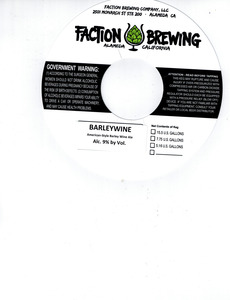 Faction Brewing Barleywine American Style Barleywine Ale