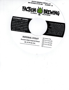 Faction Brewing Imperial Stout Russian-style