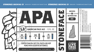 Stoneface Apa American Pale Ale August 2016