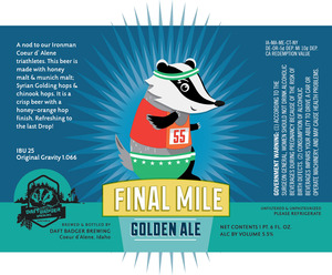 Daft Badger Brewing Final Mile Golden Ale