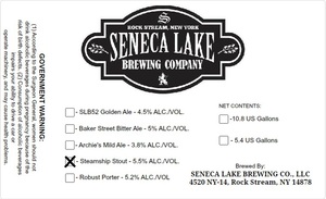 Seneca Lake Brewing Company Steamship Stout