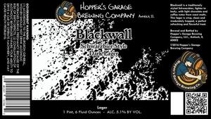 Hopper's Garage Brewing Company Blackwall Schwarzbier Style Dark Lager