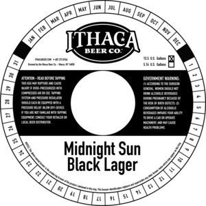 Ithaca Beer Company Midnight Sun Black Lager August 2016