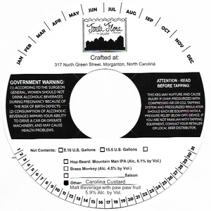 Fonta Flora Brewery Carolina Custard