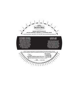 Mason's Brewing Company Kaffee Roggen Bier Rye Ale