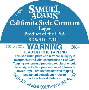 Samuel Adams California Common Lager August 2016