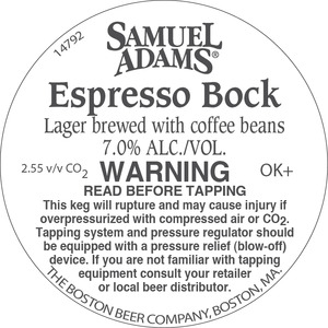 Samuel Adams Espresso Bock August 2016