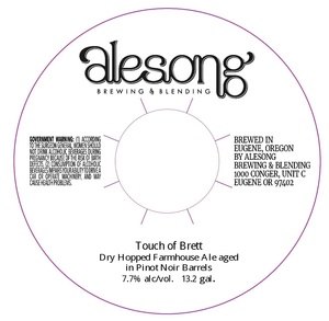 Touch Of Brett Dry Hopped Farmhouse Ale Aged In Pinot N