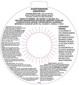 Schofferhofer Grapefruit August 2016