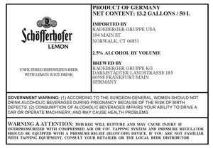 Schofferhofer Lemon August 2016