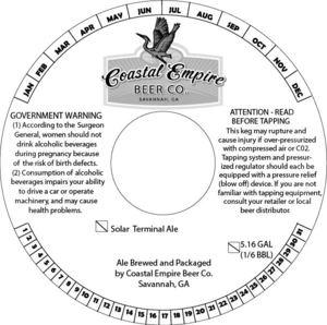 Coastal Empire Beer Co Solar Terminal Ale