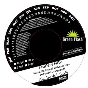 Green Flash Brewing Company Fearless Fifty August 2016