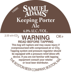 Samuel Adams Keeping Porter Ale August 2016