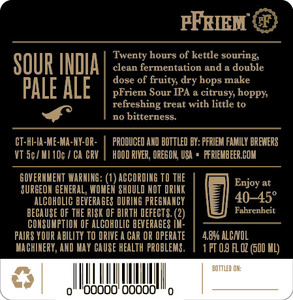 Pfriem Family Brewers Sour IPA