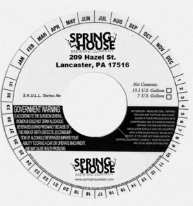 Spring House Brewing Co. S.k.u.l.l. Series Ale