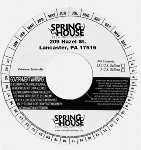 Spring House Brewing Co. Creature Series Ale