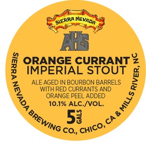 Sierra Nevada Barrel-aged Orange Currant Imperial Stou August 2016
