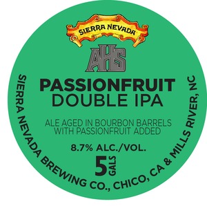Sierra Nevada Barrel-aged Passionfruit Double IPA August 2016