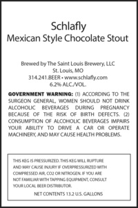 Schlafly Mexican Chocolate Stout August 2016