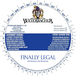 Weyerbacher Finally Legal