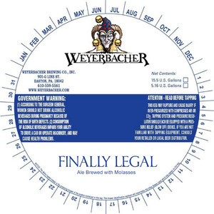 Weyerbacher Finally Legal August 2016