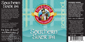 Highland Brewing Co. Southern Sixer August 2016