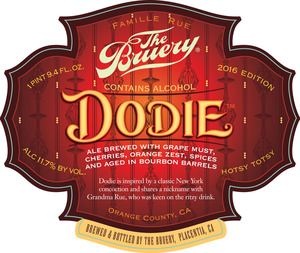 The Bruery Dodie August 2016