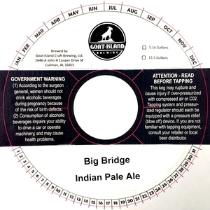 Big Bridge Indian Pale Ale August 2016