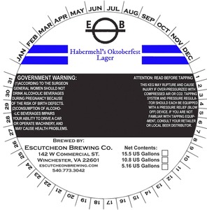 Escutcheon Brewing Company Habermehl's Oktoberfest Lager