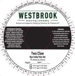 Westbrook Brewing Company Two Claw