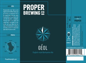 Proper Brewing Co. Geol Barley Wine Ale