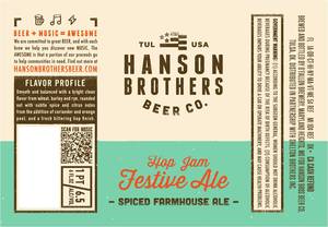 Hanson Brothers Hop Jam Festive Ale Saison
