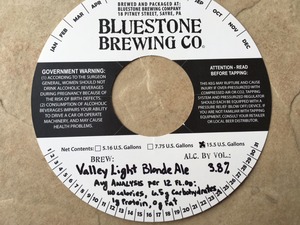 Valley Light Blonde Ale August 2016