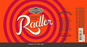 Boulevard Brewing Co Cranberry Orange Radler August 2016