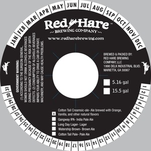Red Hare Cotton Tail Creamsic-ale August 2016