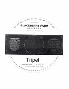 Blackberry Farm Tripel August 2016