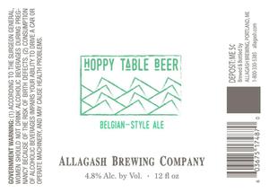 Allagash Brewing Company Hoppy Table Beer August 2016