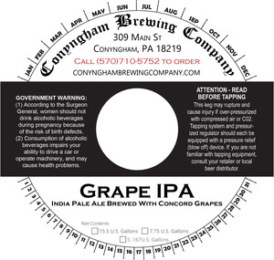 Conyngham Brewing Company Grape IPA