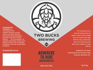 Two Bucks Brewing Nowhere To Hide August 2016
