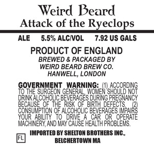 Weird Beard Attack Of The Ryeclops August 2016