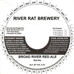 River Rat Brewery Broad River Red Ale